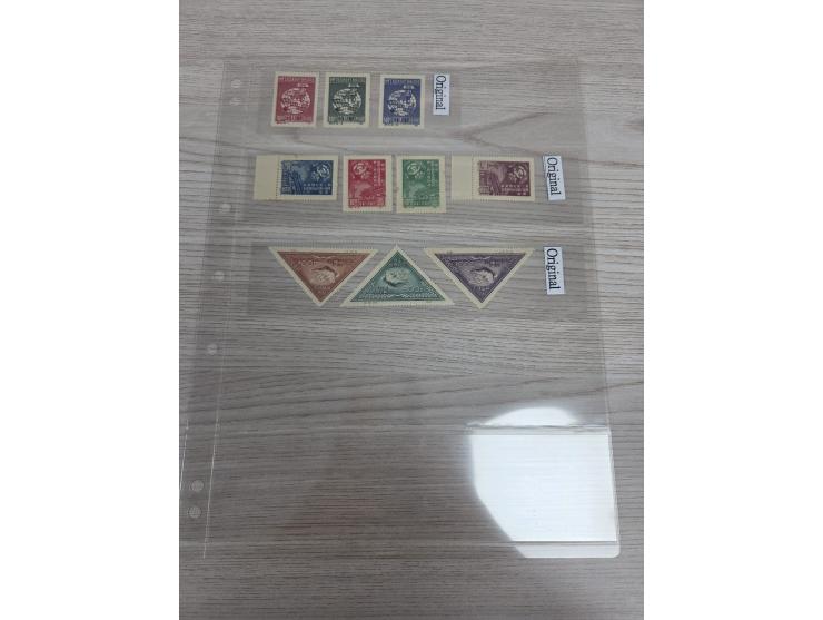 including C1, C2, C3, C9, C10, C12 and C13. Unused without gum as issued. Slightly toned. VF-F.